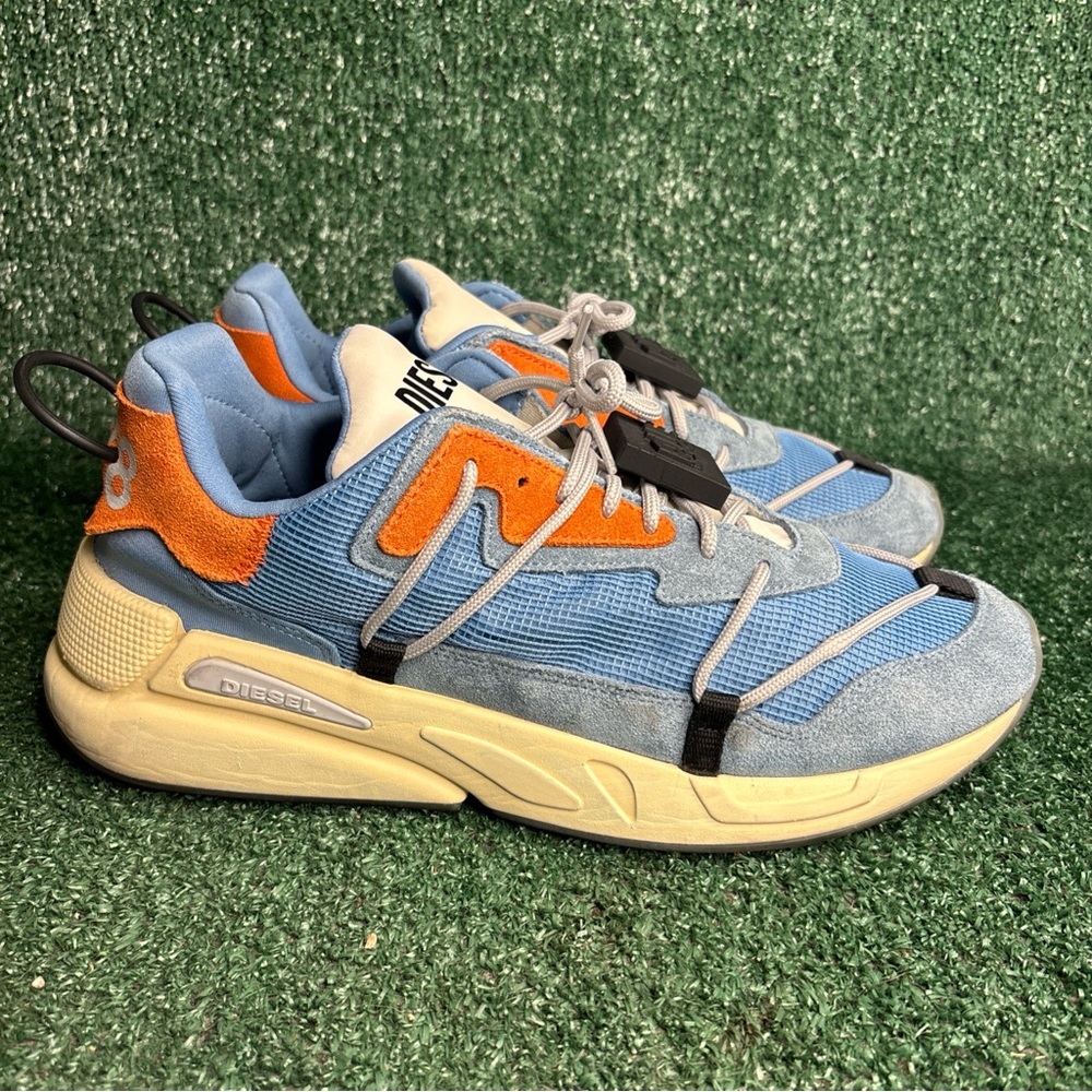 DIESEL Sneakers‎ S-SERENDIPITY LACE Mens Size 10 Blue Orange Suede RARE